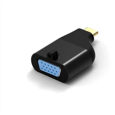 Adaptor Mini USB C la VGA cu design portachea