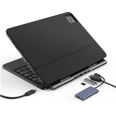 Husă detașabilă pentru iPad cu cititor de carduri USB C HUB